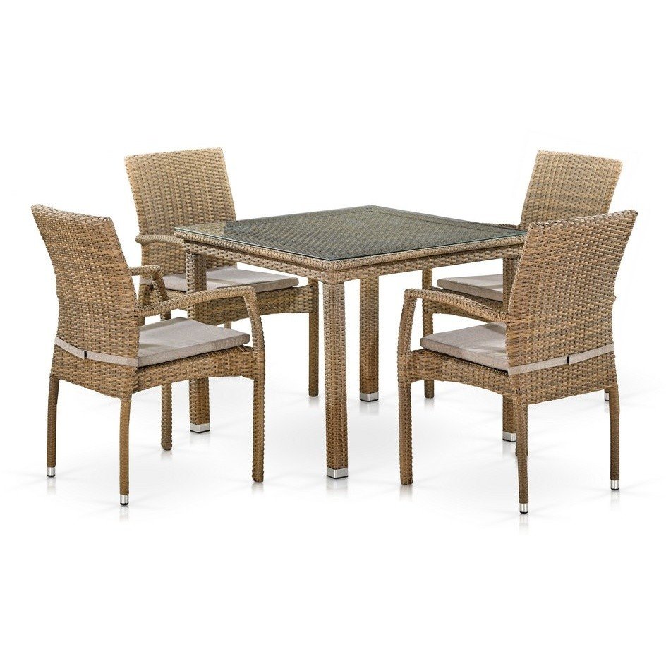 Комплект плетеной мебели T257B/Y379B-W65 Light Brown (4+1) Комплект плетеной мебели T257B/Y379B-W65 Light Brown (4+1)