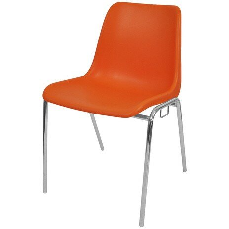 Стул пластиковый на металлокаркасе Vicenza-4k Arancio orange Ral 2009 Оранжевый Стул пластиковый на металлокаркасе Vicenza-4k Arancio orange Ral 2009 Оранжевый