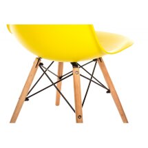 Стул деревянный Eames PC-015 желтый ножки дерево