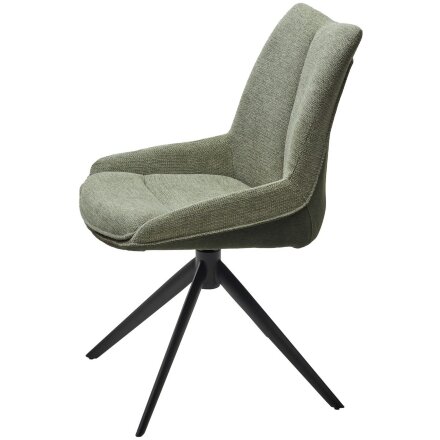 Стул OSKAR 360 град. поворот. KN01-15 Олива/ BZ1046-18 Темно-зеленый/ Черный, ®DISAUR 