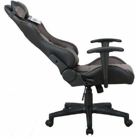 Кресло компьютерное BRABIX &quot;GT Racer GM-100&quot;, две подушки, ткань, экокожа, черное/коричневое, 531819 Коричневый