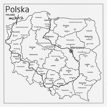 Накладка металлическая на фасад Polska Inaczej С рисунком
