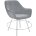 Стул DikLine 252 М поворотный, B22 GREY, ножки белые 