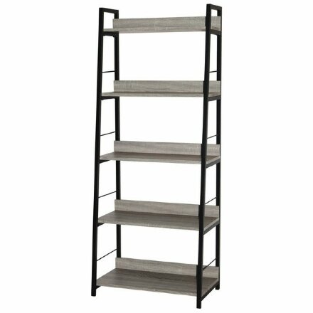 Стеллаж на металлокаркасе BRABIX &quot;LOFT SH-003&quot;, 600х350х1500 мм, 5 полок, цвет дуб антик, 641235 Дуб антик