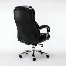 Кресло офисное BRABIX PREMIUM &quot;Status HD-003&quot;, нагрузка до 250 кг, рециклированная кожа, хром, черное, 531821