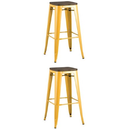 Стул барный TOLIX WOOD желтый 2 шт 