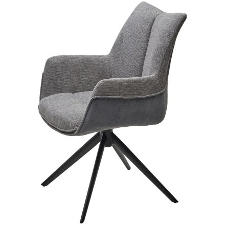 Стул PONTUS 360 град. поворот. KN01-03 Серый/ BZ1046-02 Темно-серый/ Черный, ®DISAUR 