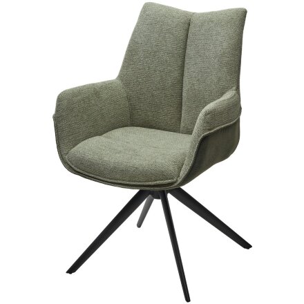 Стул PONTUS 360 град. поворот. KN01-15 Олива/ BZ1046-18 Темно-зеленый/ Черный, ®DISAUR 