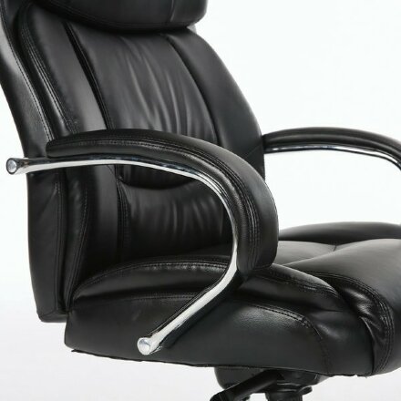 Кресло офисное BRABIX PREMIUM &quot;Direct EX-580&quot;, хром, рециклированная кожа, черное, 531824 Черный
