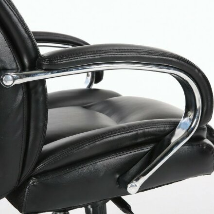 Кресло офисное BRABIX PREMIUM &quot;Direct EX-580&quot;, хром, рециклированная кожа, черное, 531824 Черный