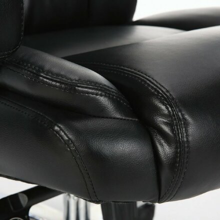 Кресло офисное BRABIX PREMIUM &quot;Direct EX-580&quot;, хром, рециклированная кожа, черное, 531824 Черный