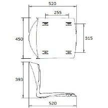 Стул пластиковый на металлокаркасе Pull-3 оранжевый RAL 2003