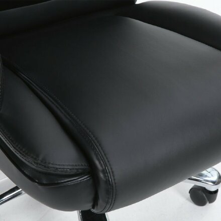 Кресло офисное BRABIX PREMIUM &quot;Advance EX-575&quot;, хром, экокожа, черное, 531825 Хром