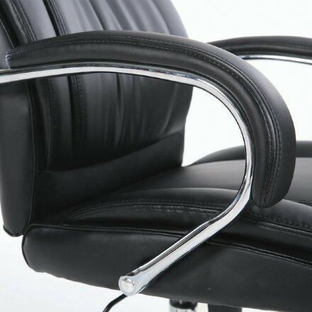 Кресло офисное BRABIX PREMIUM &quot;Advance EX-575&quot;, хром, экокожа, черное, 531825 Хром