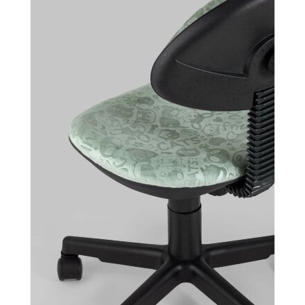 Компьютерное кресло Stool Group детское УМКА Cat&amp;Dogs зеленый обивка ткань крестовина пластик механизм регулировки высоты 