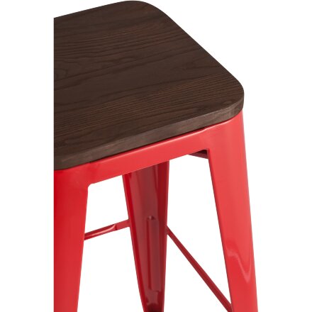 Стул барный TOLIX WOOD красный глянцевый 4 шт 