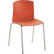 Стул пластиковый на металлокаркасе Pull-4 оранжевый RAL 2003