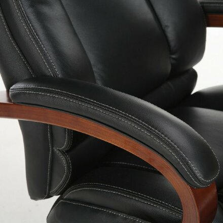 Кресло офисное BRABIX PREMIUM &quot;Infinity EX-707&quot;, дерево, натуральная кожа, черное, 531826 Дерево