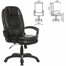 Кресло офисное BRABIX PREMIUM &quot;Trend EX-568&quot;, экокожа, черное, 532100