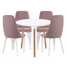 Обеденная группа Уин 90 white / light purple