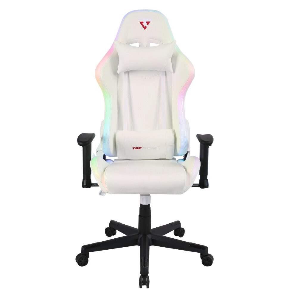Кресло спортивное TopChairs GMM-080 белый на черной базе Кресло спортивное TopChairs GMM-080 белый на черной базе