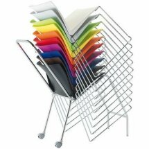Стул пластиковый на металлокаркасе Pull-3 синий RAL 5009