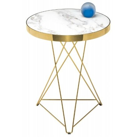 Стол деревянный Milena white / gold 