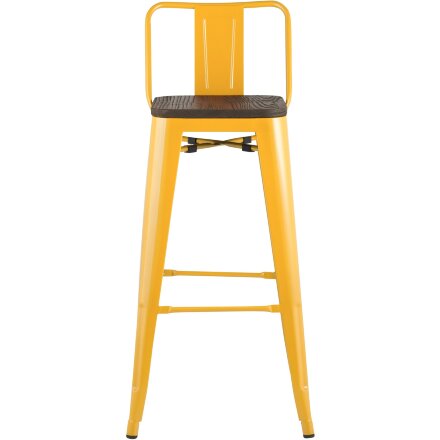 Стул барный TOLIX WOOD со спинкой желтый 2 шт 