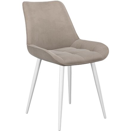 Стул DikLine 206 B03 BEIGE, ножки белые 