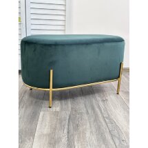 Пуф для гостиной ZEN BLUVEL-78 зеленый, велюр / золотой каркас М-City