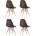Стул Eames Style DSW коричневый x4 