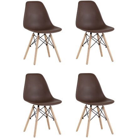 Стул Eames Style DSW коричневый x4 