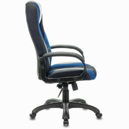 Кресло компьютерное BRABIX PREMIUM &quot;Rapid GM-102&quot;, НАГРУЗКА 180 кг, экокожа/ткань, черное/синее, 532106 Черное/синий