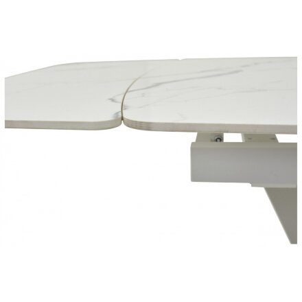 Керамический стол Alarti gloss statuario white sintered stone / white 