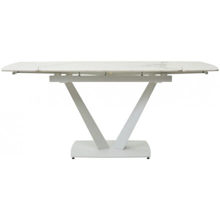 Керамический стол Alarti gloss statuario white sintered stone / white 