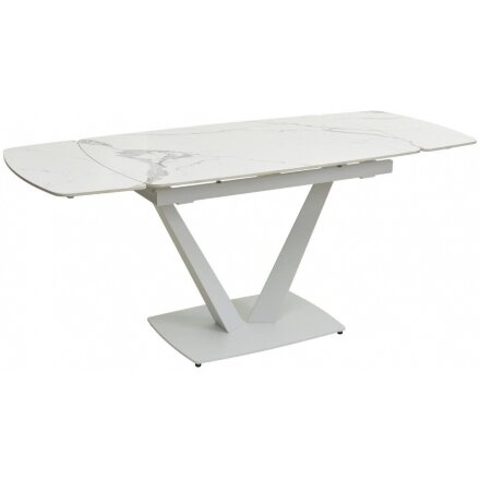 Керамический стол Alarti gloss statuario white sintered stone / white 