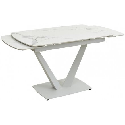 Керамический стол Alarti gloss statuario white sintered stone / white 