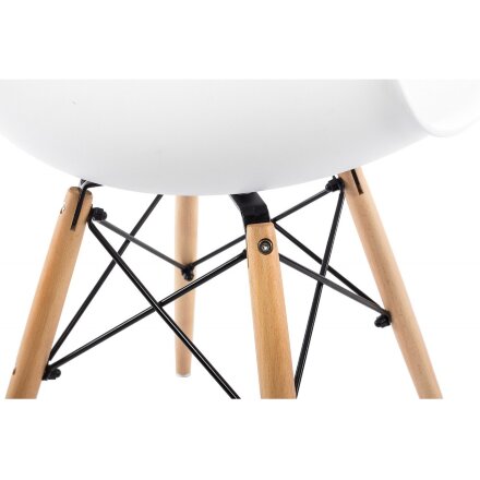 Стул деревянный Eames PC-015 белый 
