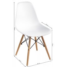 Стул деревянный Eames PC-015 белый