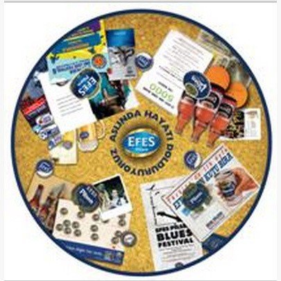 Круглая столешница Werzalit (90 см) Efes Medals печать С рисунком Круглая столешница Werzalit (90 см) Efes Medals печать С рисунком