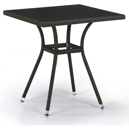 Плетеный стол T282BNS-W53-70x70 Brown 