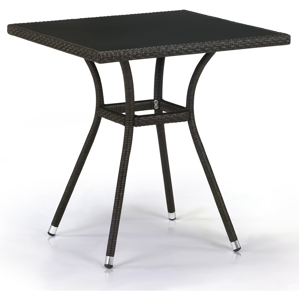 Плетеный стол T282BNS-W53-70x70 Brown Плетеный стол T282BNS-W53-70x70 Brown