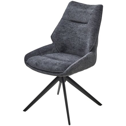 Стул OLAF 360 град. поворот. RAVEN18 Серый, ткань / Черный, ®DISAUR 