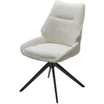 Стул OLAF 360 град. поворот. RAVEN22 Бежево-белый, ткань / Черный, ®DISAUR