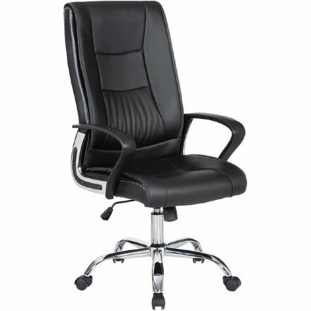 Кресло офисное BRABIX &quot;Forward EX-570&quot;, хром, экокожа, черное, 531837 Черный