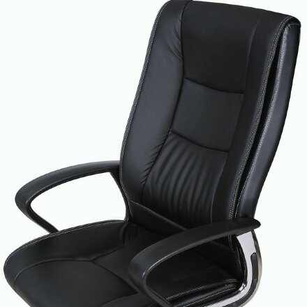 Кресло офисное BRABIX &quot;Forward EX-570&quot;, хром, экокожа, черное, 531837 Черный