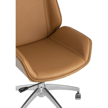 Кресло офисное TopChairs TopChairs Crown NEW, коричневое УЦЕНКА 
