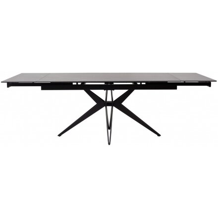 Керамический стол Forio 160 matt black marble sintered stone / black 