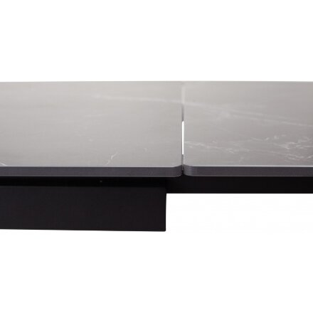 Керамический стол Forio 160 matt black marble sintered stone / black 