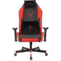 Компьютерное кресло Бюрократ игровое Knight Neon черный/красный эко.кожа с подголов. крестовина металл геймерское